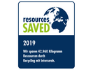42,9 Tonnen Ressourcen in 2019 eingespart
